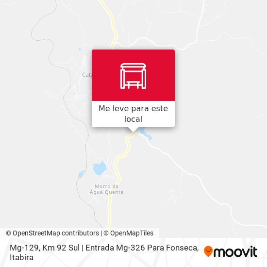 Mg-129, Km 92 Sul | Entrada Mg-326 Para Fonseca mapa