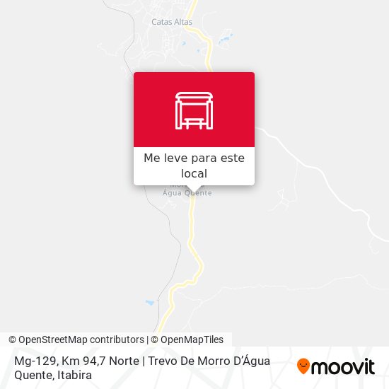 Mg-129, Km 94,7 Norte | Trevo De Morro D’Água Quente mapa