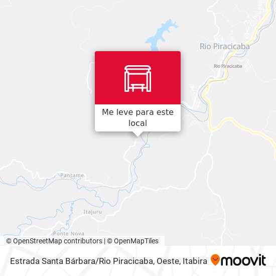 Estrada Santa Bárbara / Rio Piracicaba, Oeste mapa