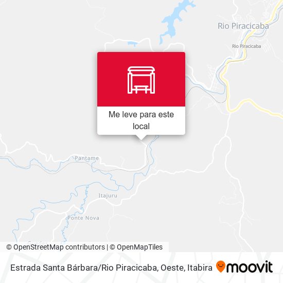 Estrada Santa Bárbara / Rio Piracicaba, Oeste mapa