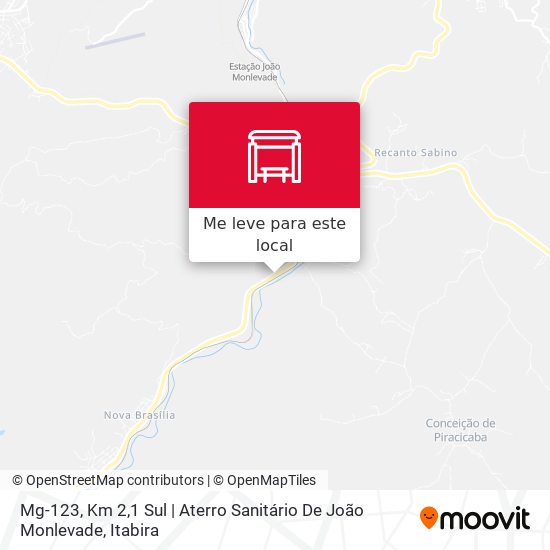 Mg-123, Km 2,1 Sul | Aterro Sanitário De João Monlevade mapa