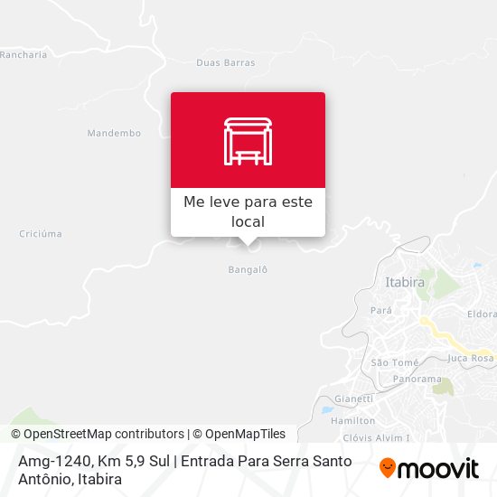 Amg-1240, Km 5,9 Sul | Entrada Para Serra Santo Antônio mapa