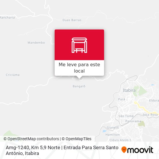 Amg-1240, Km 5,9 Norte | Entrada Para Serra Santo Antônio mapa
