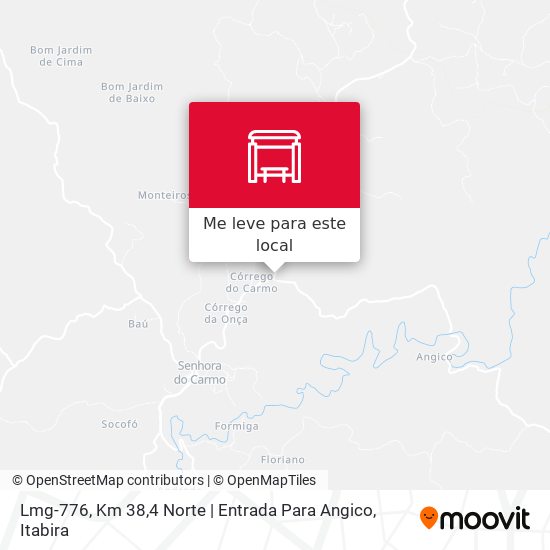 Lmg-776, Km 38,4 Norte | Entrada Para Angico mapa