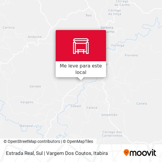 Estrada Real, Sul | Vargem Dos Coutos mapa