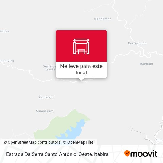 Estrada Da Serra Santo Antônio, Oeste mapa