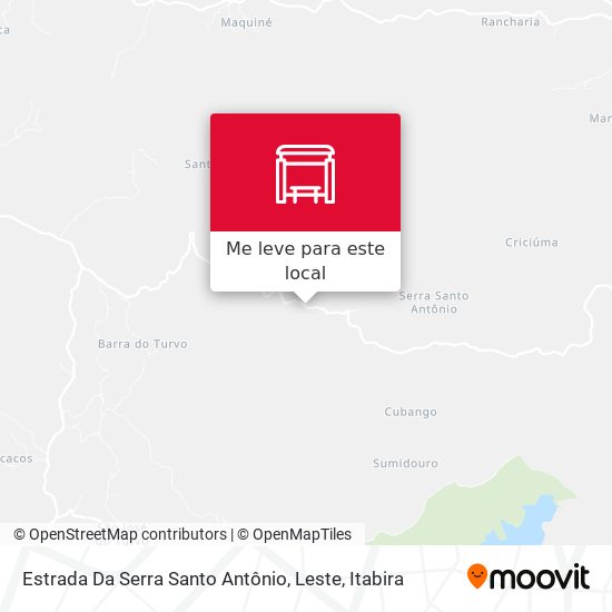 Estrada Da Serra Santo Antônio, Leste mapa