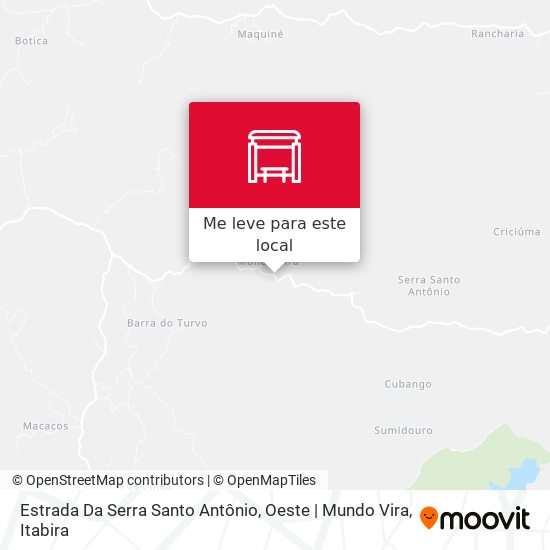 Estrada Da Serra Santo Antônio, Oeste | Mundo Vira mapa