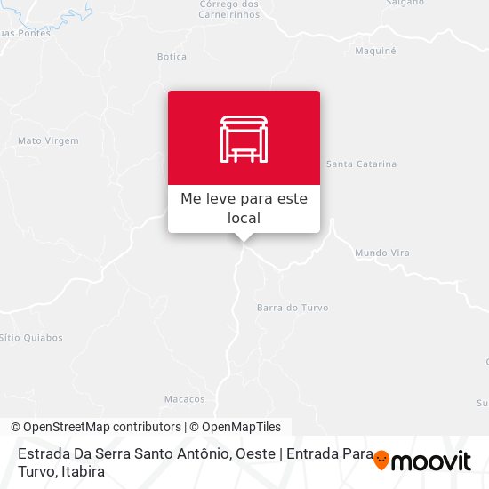 Estrada Da Serra Santo Antônio, Oeste | Entrada Para Turvo mapa