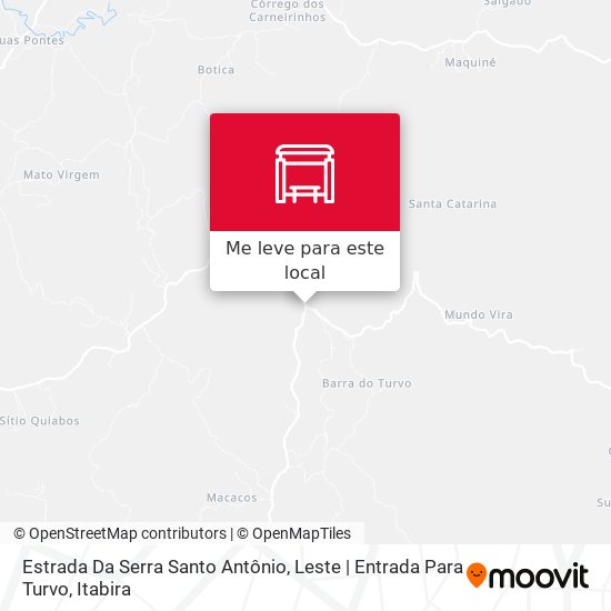 Estrada Da Serra Santo Antônio, Leste | Entrada Para Turvo mapa
