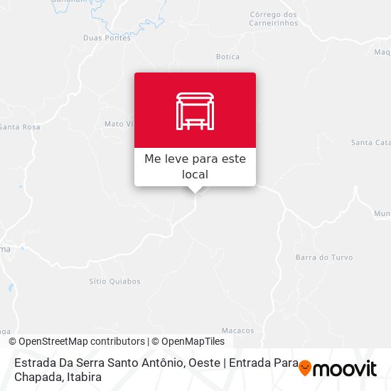 Estrada Da Serra Santo Antônio, Oeste | Entrada Para Chapada mapa