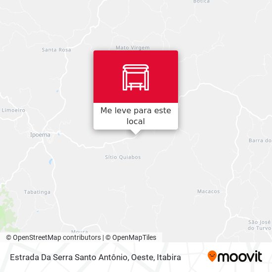 Estrada Da Serra Santo Antônio, Oeste mapa