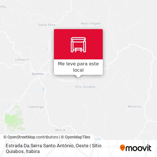 Estrada Da Serra Santo Antônio, Oeste | Sítio Quiabos mapa