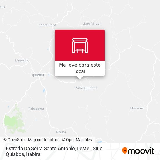 Estrada Da Serra Santo Antônio, Leste | Sítio Quiabos mapa