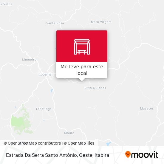 Estrada Da Serra Santo Antônio, Oeste mapa
