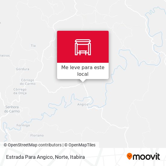 Estrada Para Angico, Norte mapa