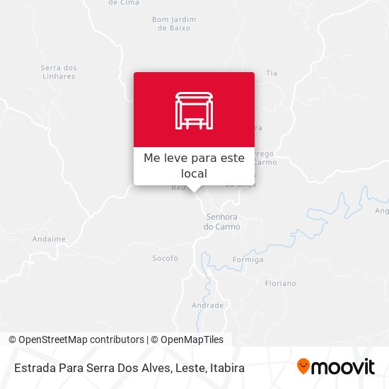 Estrada Para Serra Dos Alves, Leste mapa