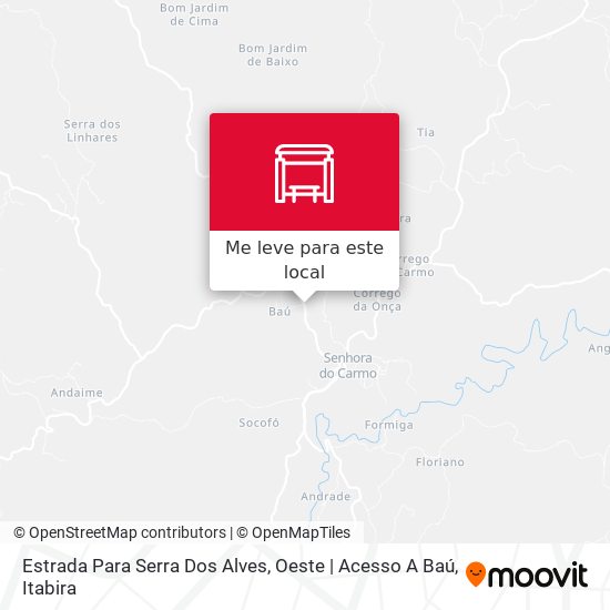 Estrada Para Serra Dos Alves, Oeste | Acesso A Baú mapa