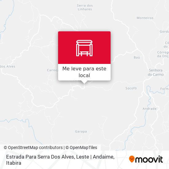 Estrada Para Serra Dos Alves, Leste | Andaime mapa