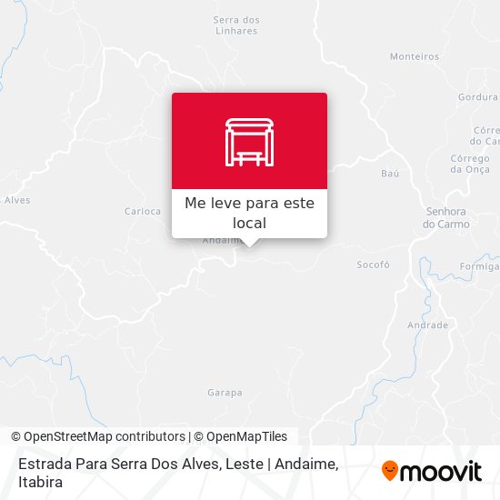 Estrada Para Serra Dos Alves, Leste | Andaime mapa