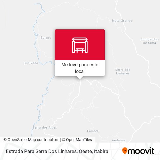 Estrada Para Serra Dos Linhares, Oeste mapa
