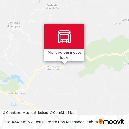 Mg-434, Km 5,2 Leste | Ponte Dos Machados mapa
