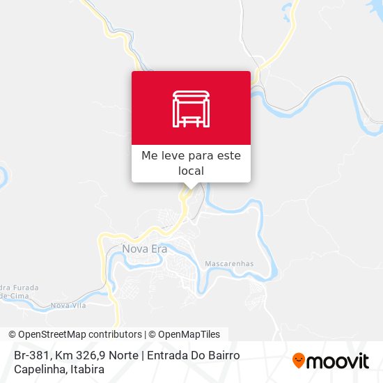 Br-381, Km 326,9 Norte | Entrada Do Bairro Capelinha mapa