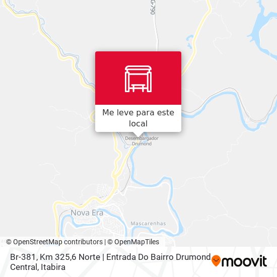 Br-381, Km 325,6 Norte | Entrada Do Bairro Drumond Central mapa