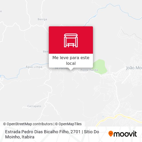 Estrada Pedro Dias Bicalho Filho, 2701 | Sítio Do Moinho mapa