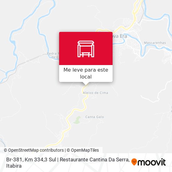 Br-381, Km 334,3 Sul | Restaurante Cantina Da Serra mapa