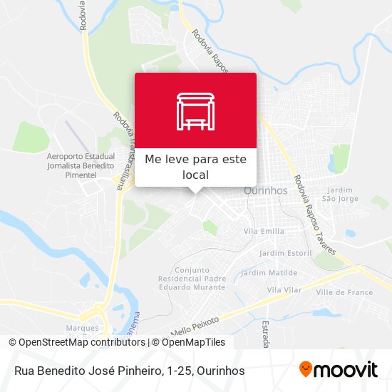 Rua Benedito José Pinheiro, 1-25 mapa