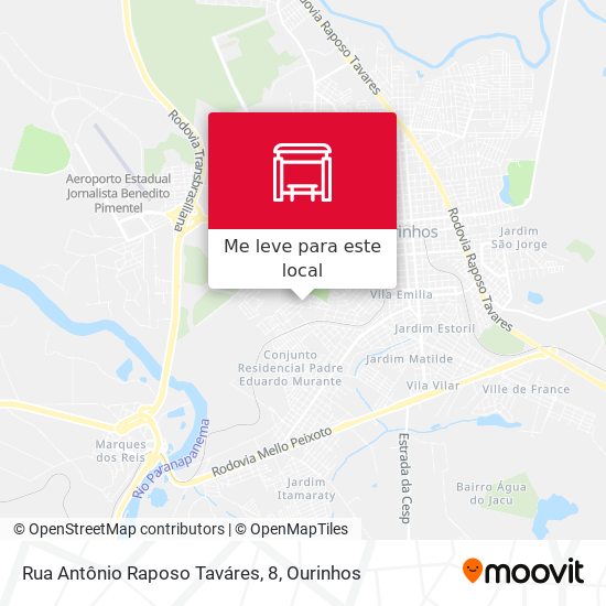 Rua Antônio Raposo Taváres, 8 mapa