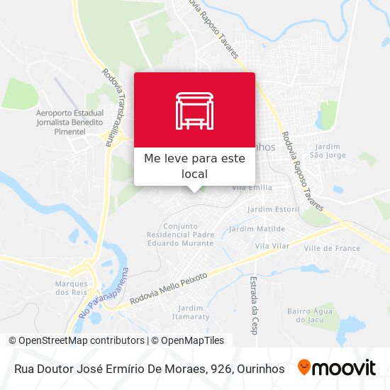 Rua Doutor José Ermírio De Moraes, 926 mapa