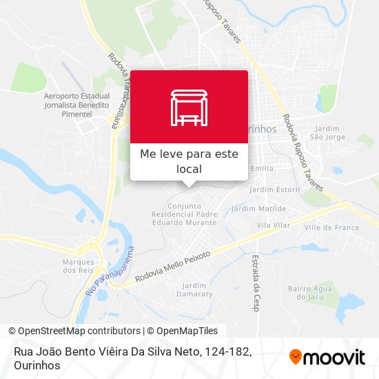 Rua João Bento Viêira Da Silva Neto, 124-182 mapa