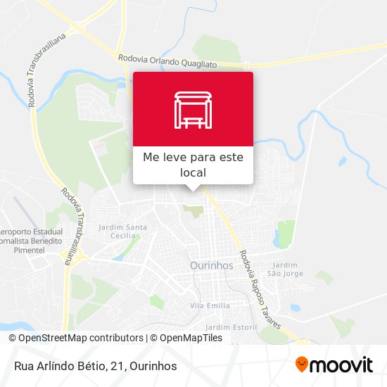 Rua Arlíndo Bétio, 21 mapa