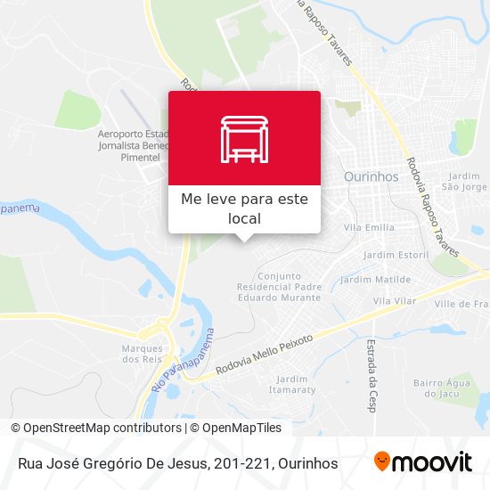 Rua José Gregório De Jesus, 201-221 mapa