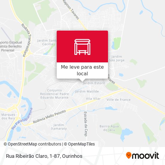 Rua Ribeirão Claro, 1-87 mapa