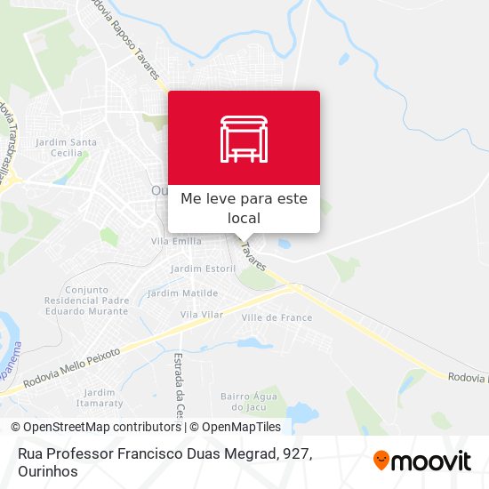 Rua Professor Francisco Duas Megrad, 927 mapa