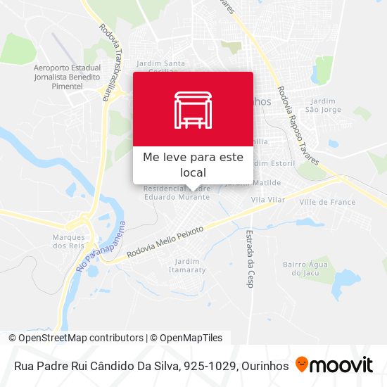 Rua Padre Rui Cândido Da Silva, 925-1029 mapa