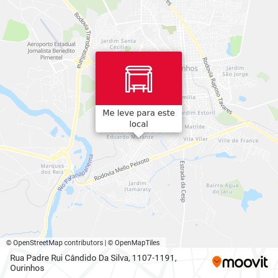 Rua Padre Rui Cândido Da Silva, 1107-1191 mapa