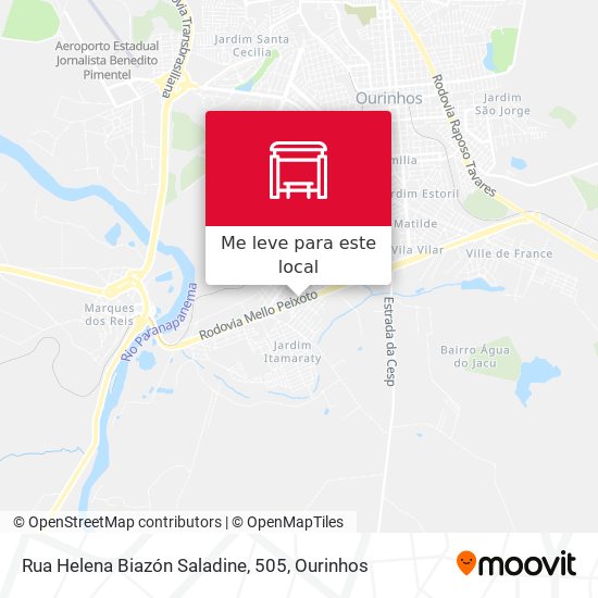 Rua Helena Biazón Saladine, 505 mapa