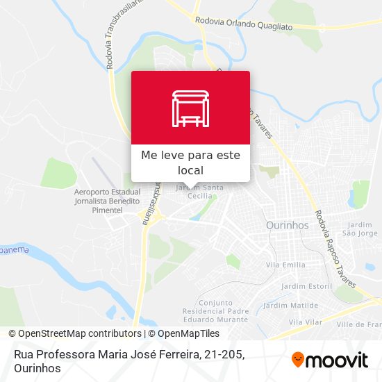 Rua Professora Maria José Ferreira, 21-205 mapa