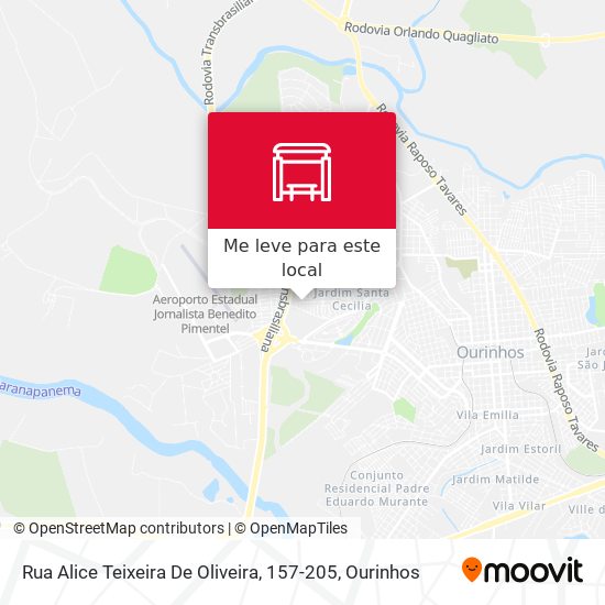 Rua Alice Teixeira De Oliveira, 157-205 mapa