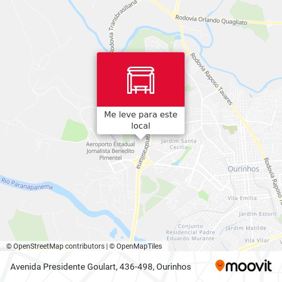 Avenida Presidente Goulart, 436-498 mapa