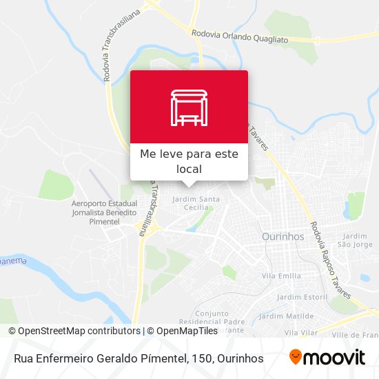 Rua Enfermeiro Geraldo Pímentel, 150 mapa