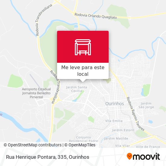 Rua Henrique Pontara, 335 mapa