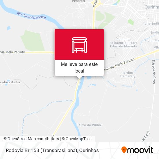Rodovia Br 153 (Transbrasiliana) mapa