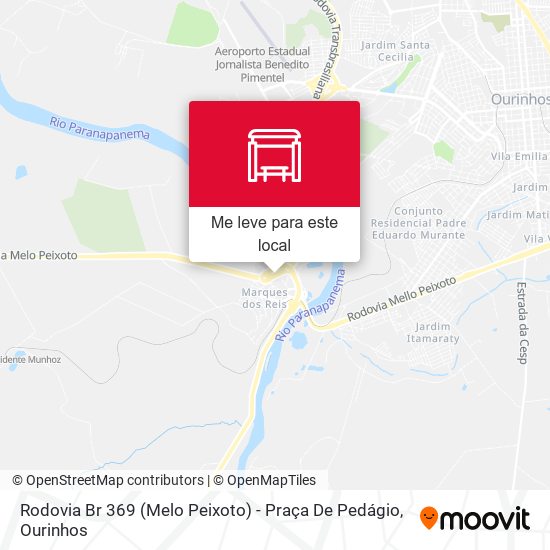 Rodovia Br 369 (Melo Peixoto) - Praça De Pedágio mapa