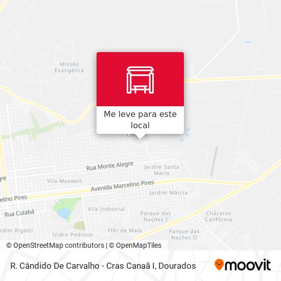 R. Cândido De Carvalho - Cras Canaã I mapa