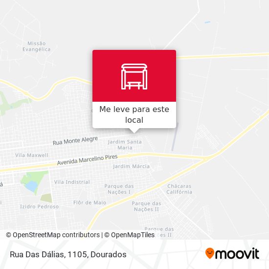 Rua Das Dálias, 1105 mapa